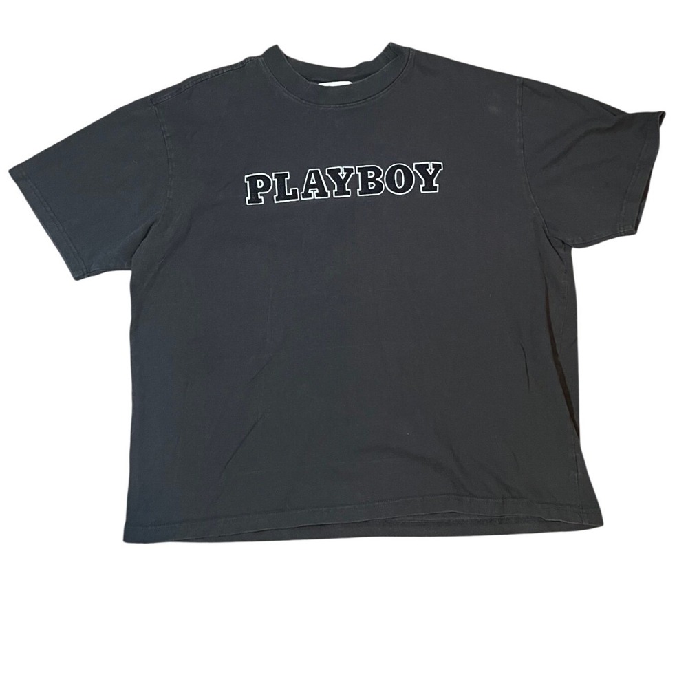 PLAYBOY By PacSun Graphic T Shirt Black‎ Mens Size XL Logo Tee